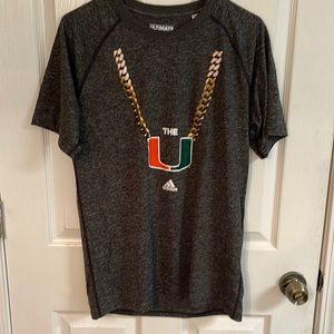 Vintage University of Miami Adidas tee size M